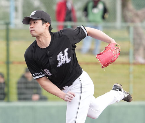 【ロッテ】種市篤暉が「おめでとう、言ってくれよ」結婚発表の佐々木朗希を祝福 – プロ野球 – ニッカンスポーツ 中日対ロッテ 3回裏、ロッテ2番手で登板する種市(撮影・森本幸一)