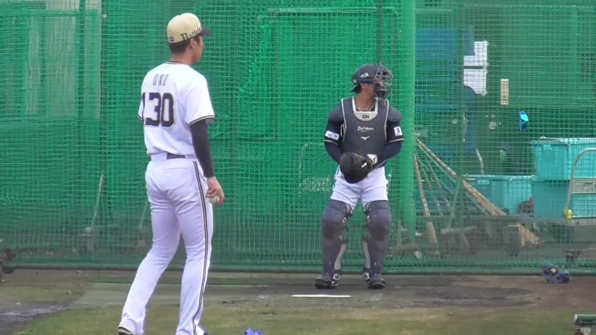 【プロ野球】2025年2月28日　オリックス　キャンプ　『小野選手　ブルペン』