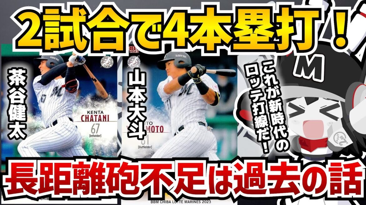 【新時代のロッテ打線】茶谷健太＆山本大斗のホームラン炸裂‼ 2試合で4本塁打と打線好調の千葉ロッテマリーンズ‼ ことしは長距離砲不在なんて言わせないぞー！