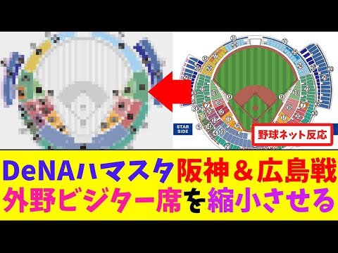 DeNAハマスタで阪神&広島戦の外野ビジター席を縮小させる【ネット反応集】 DeNAハマスタで阪神&広島戦の外野ビジター席を縮小させる【ネット反応集】