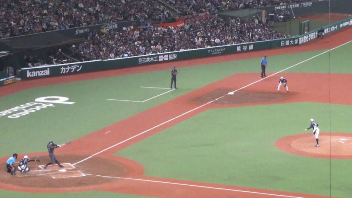 ロッテ 岡大海 フェンス直撃のツーベースヒット　西武 vs ロッテ　2024年7月6日(土) ベルーナドーム