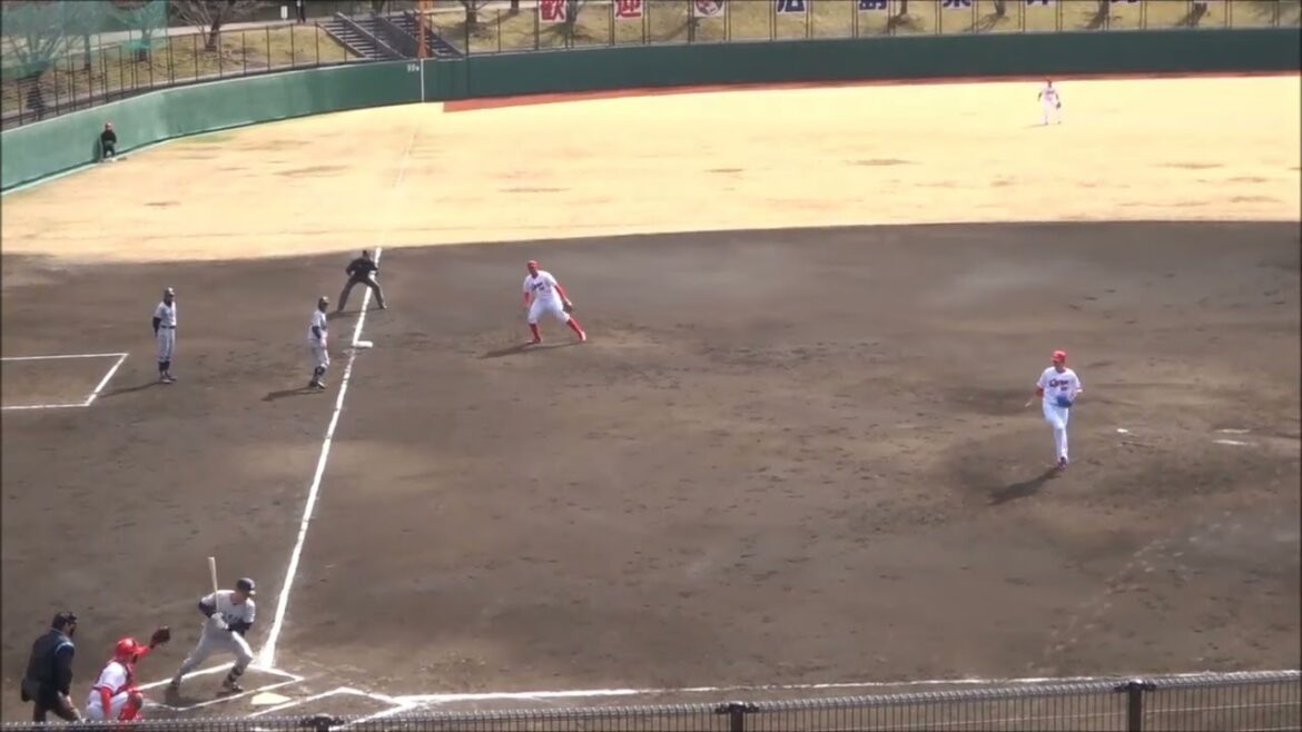 1アウトから四球で出塁した若林楽人が盗塁を決める、続く浦田俊輔が俊足を飛ばし内野安打！得点なるか！？【巨人2軍 vs 広島カープ2軍の練習試合・6回表：小林樹斗投手（2025.02.23）】