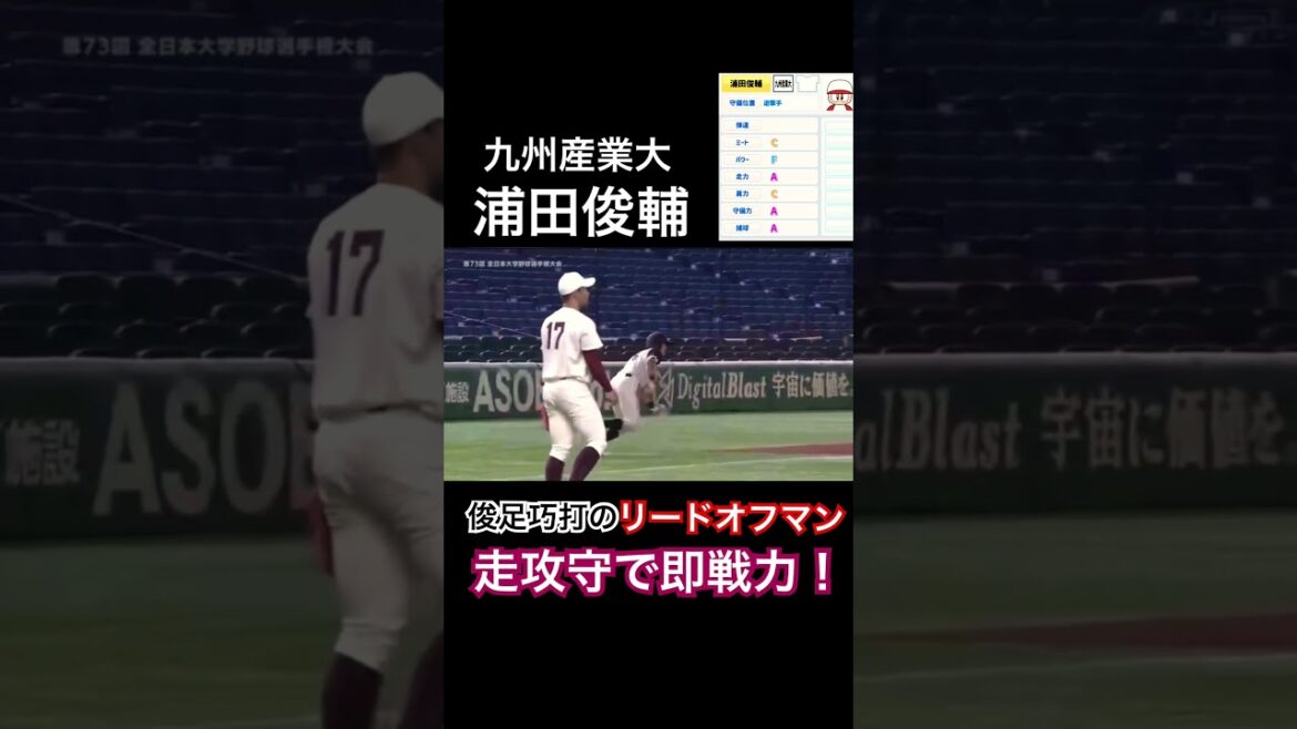 【ドラフト候補2024】九州産業大 九産大 浦田俊輔