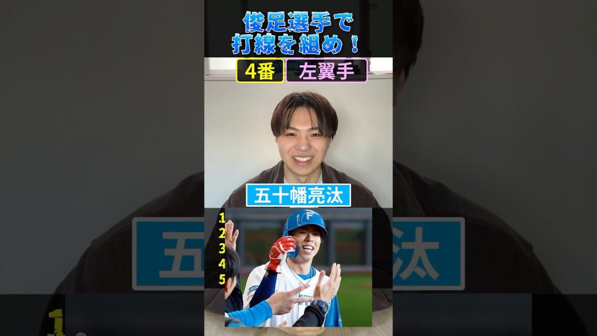 【プロ野球クイズ】俊足で打線を組め！#北海道日本ハムファイターズ #阪神タイガース #俊足 #打線 #イチロー