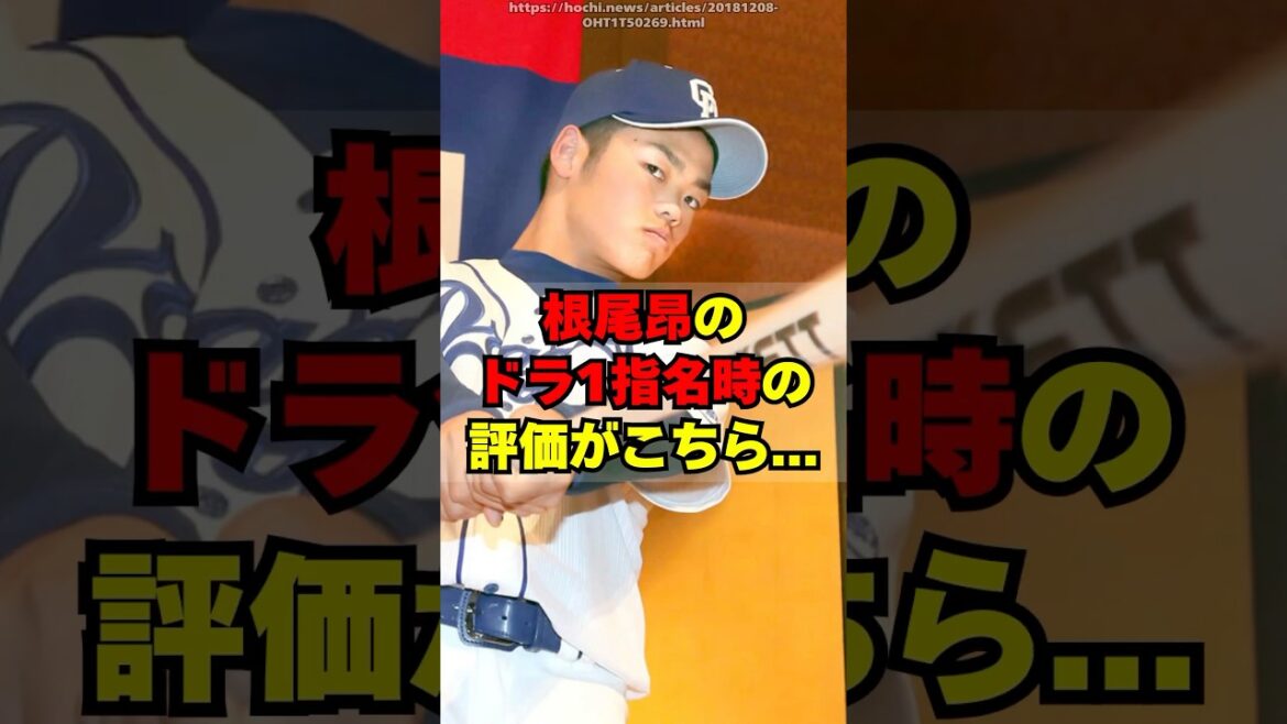 【中日】根尾昂がドラフト1位指名された時の評価がこちら