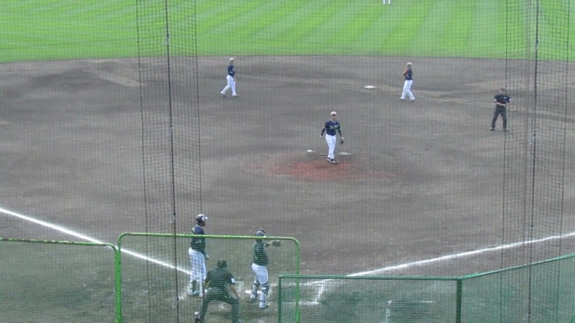 シート打撃 小川泰弘〜サンタナを見逃し三振＜ヤクルトスワローズ 沖縄キャンプ 2025年2月19日＞