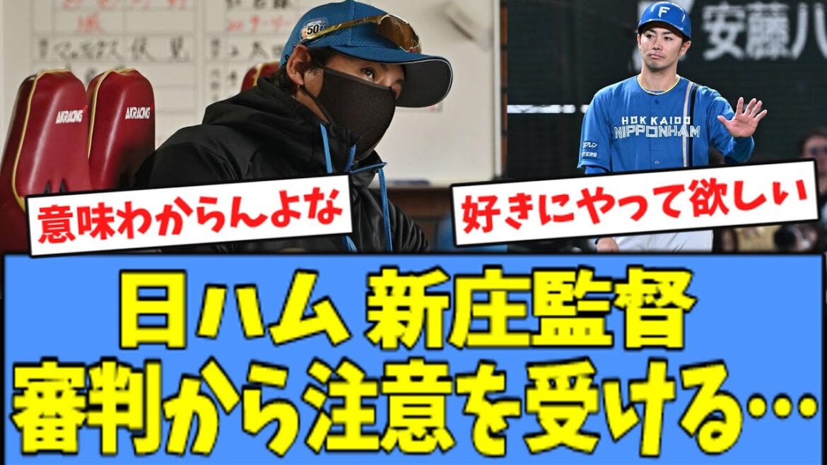 【そうだったのか】日ハム 新庄監督、審判から注意を受けてしまう・・・