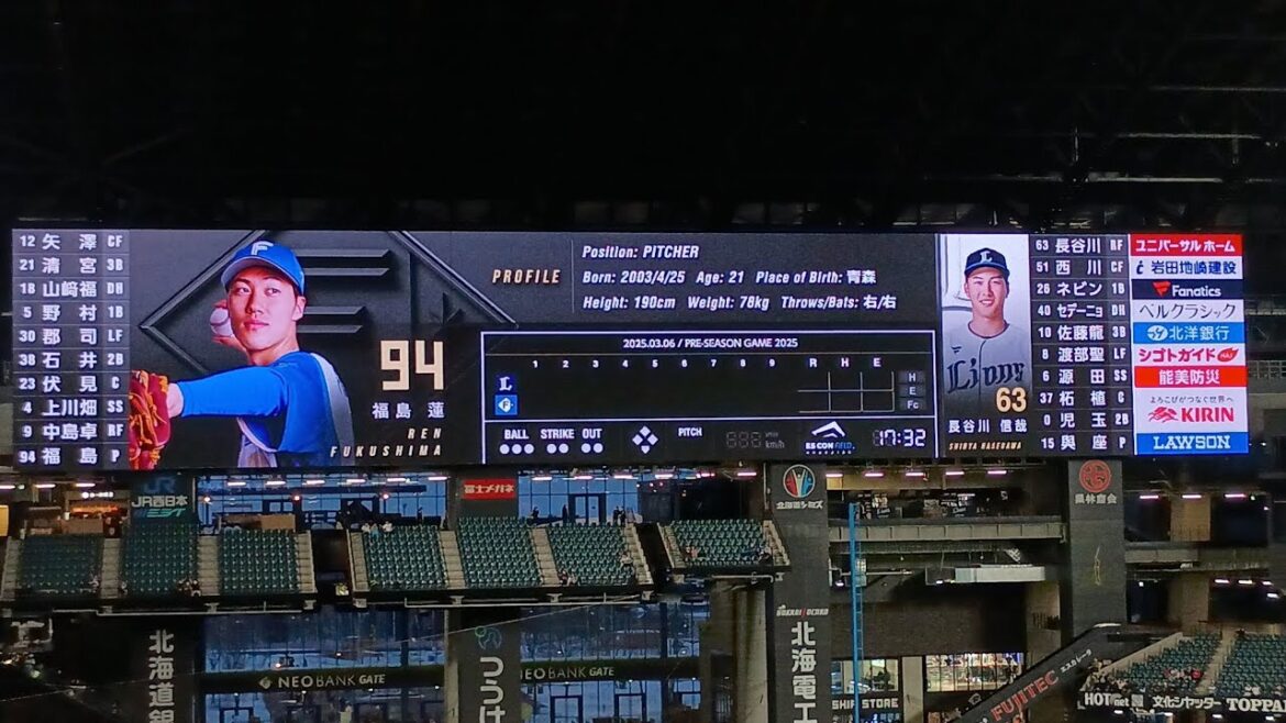 2025/03/06 北海道日本ハムファイターズ - 埼玉西武ライオンズ スタメン発表
