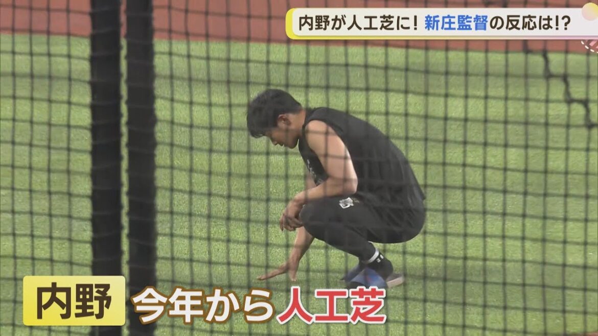 【ファイターズ】3月4日　エスコンの人工芝は！？初練習！