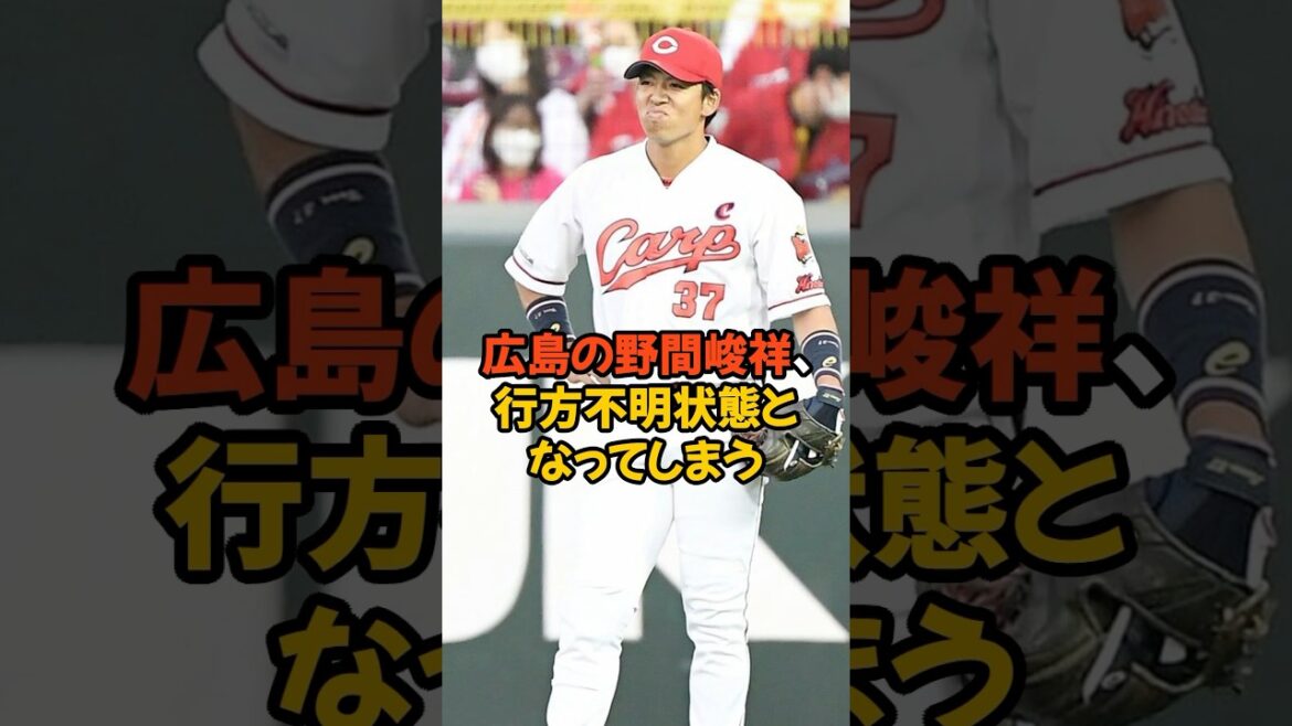 広島の野間峻祥、なぜか行方不明状態となってしまう...