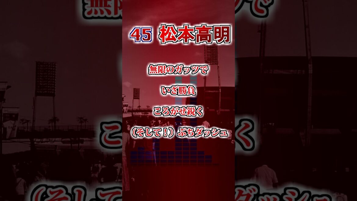 【広島東洋カープ】　松本高明　応援歌　#shorts #応援歌 #広島東洋カープ