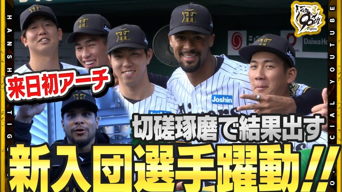 【新入団選手紹介】#ヘルナンデス 選手が来日初アーチ！『最高最高！』試合前には新入団選手が一同に会し甲子園でご挨拶！チームの勝利に貢献する活躍で切磋琢磨！