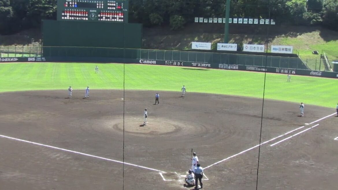 【法政大学】吉鶴翔瑛〜ジャイアンツ育成の坂本勇人 舟越秀虎を打ち取る（2024年8月17日プロアマ交流戦 読売ジャイアンツ 対 法政大学）
