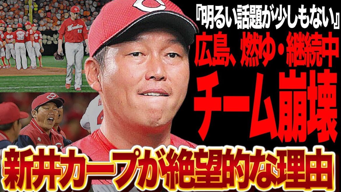広島東洋カープがチーム崩壊…再建不可能な状況にまで陥ってしまった理由に言葉を失う…！！新井政権3年目で絶望的な瀕死状況、打開策なき球団事情に言葉を失う【プロ野球】