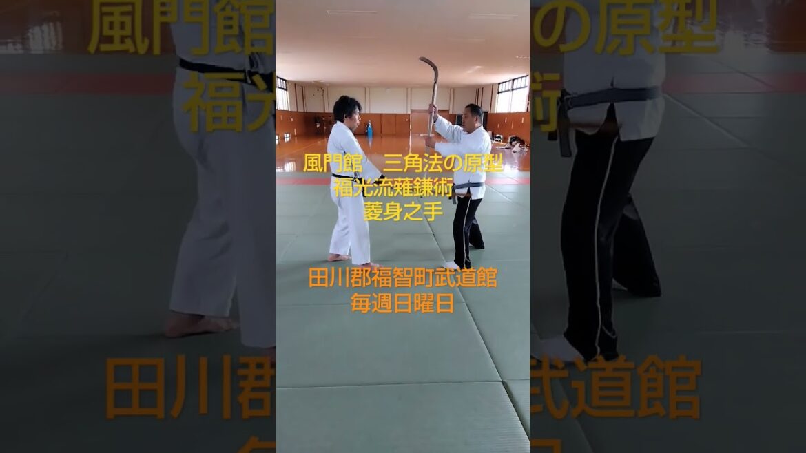 #福光流柔術拳法 風門館　三角法の原型　福光流薙鎌術　菱身之手　古伝の体捌き、身体法を現代競技武道へ応用するのが、風門流。#大人のための護身教室　#日本拳法道　#防具空手