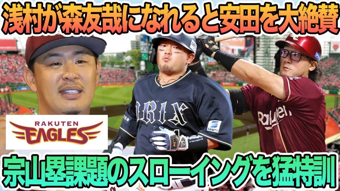 【楽天】浅村が森友哉になれると安田を絶賛、宗山塁課題のスローイングを猛特訓　楽天　楽天イーグルス　三木監督　宗山塁　浅村　安田　　森友哉
