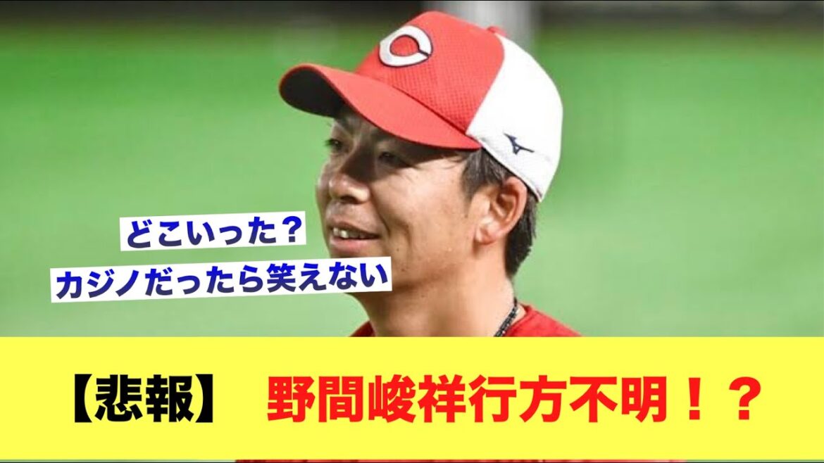 【悲報】 野間峻祥行方不明！？【広島カープスレ】