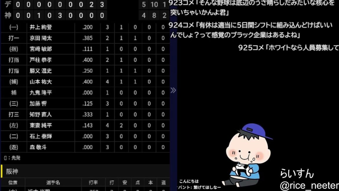 横浜DeNAベイスターズvs阪神タイガース