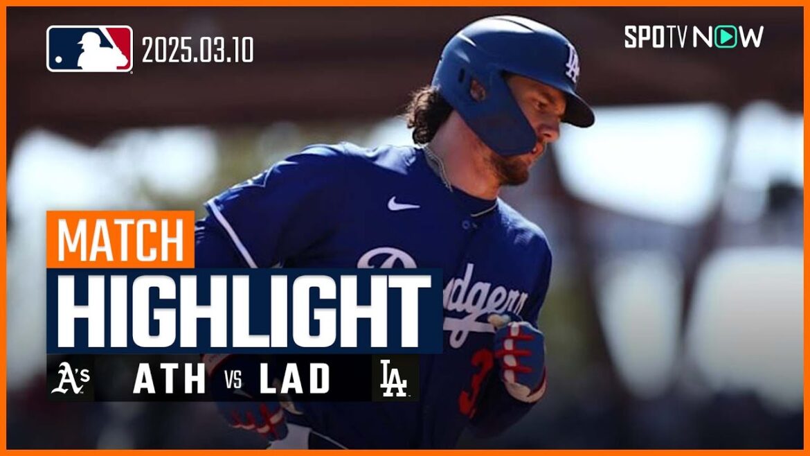 【ドジャース・アウトマンに豪快な1発が飛び出すもチームは連敗】アスレチックスvsドジャース MLB2025スプリングトレーニング 3.10