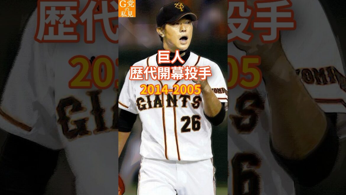★巨人 歴代開幕投手 2014～2005 #Shorts #内海哲也
