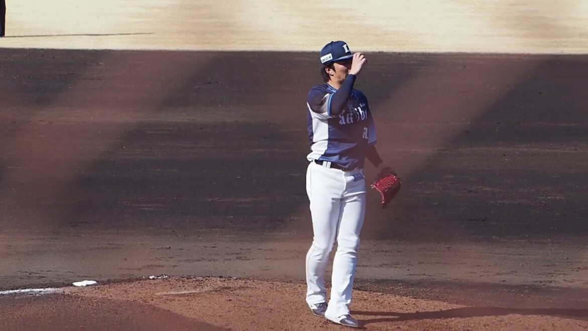 2025.03.02 北海道日本ハム-埼玉西武 #森脇亮介 投球練習 (鎌ヶ谷スタジアム)