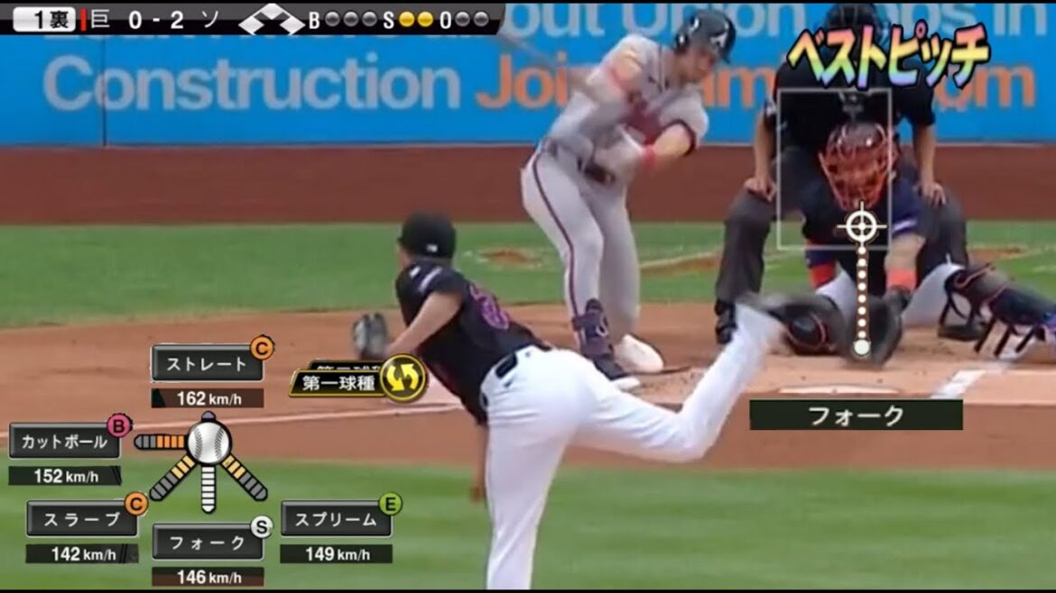 プロ野球 プロスピで変化量MAXの変化球集(実写)