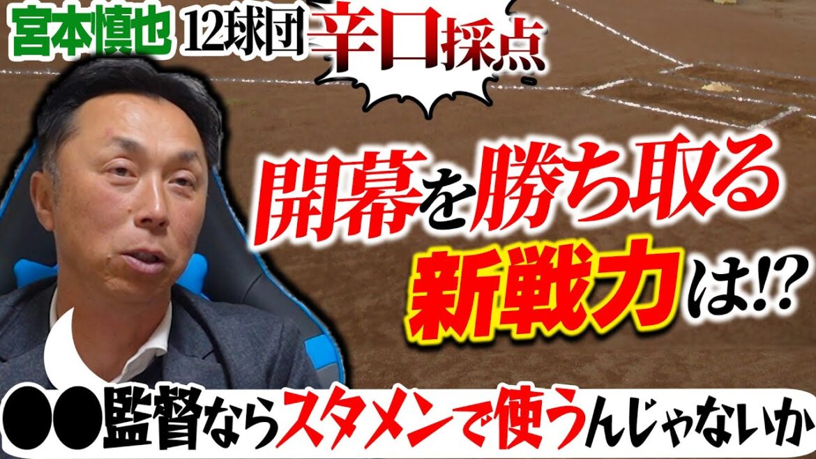 【忖度無し】開幕スタメンを掴む新戦力を大予想!! 球界のタブー!? 宮本が牛骨バットに物申す「なぜ圧縮バットじゃダメなのか!?」