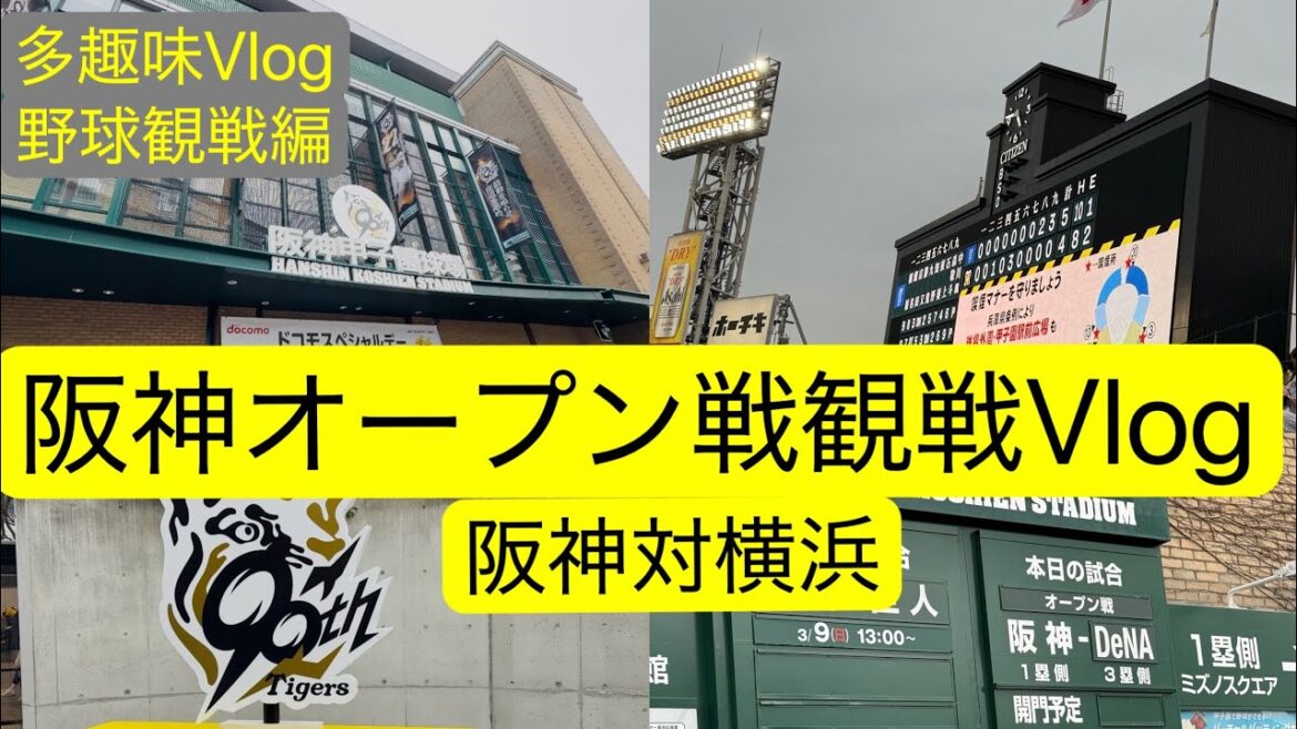 【野球観戦Vlog】阪神タイガースオープン戦　対横浜戦