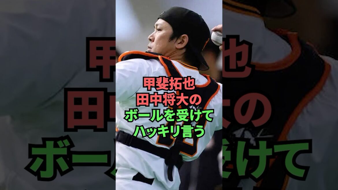 甲斐拓也田中将大のボールを受けてハッキリ言う