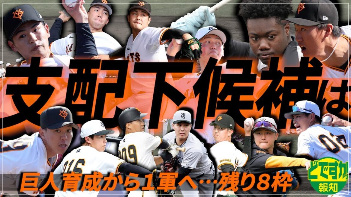 【つかみ取れ】巨人の狭き門…支配下残り８枠も実質５～６人…１６０キロ右腕に急成長左腕…大砲も【どですか報知】