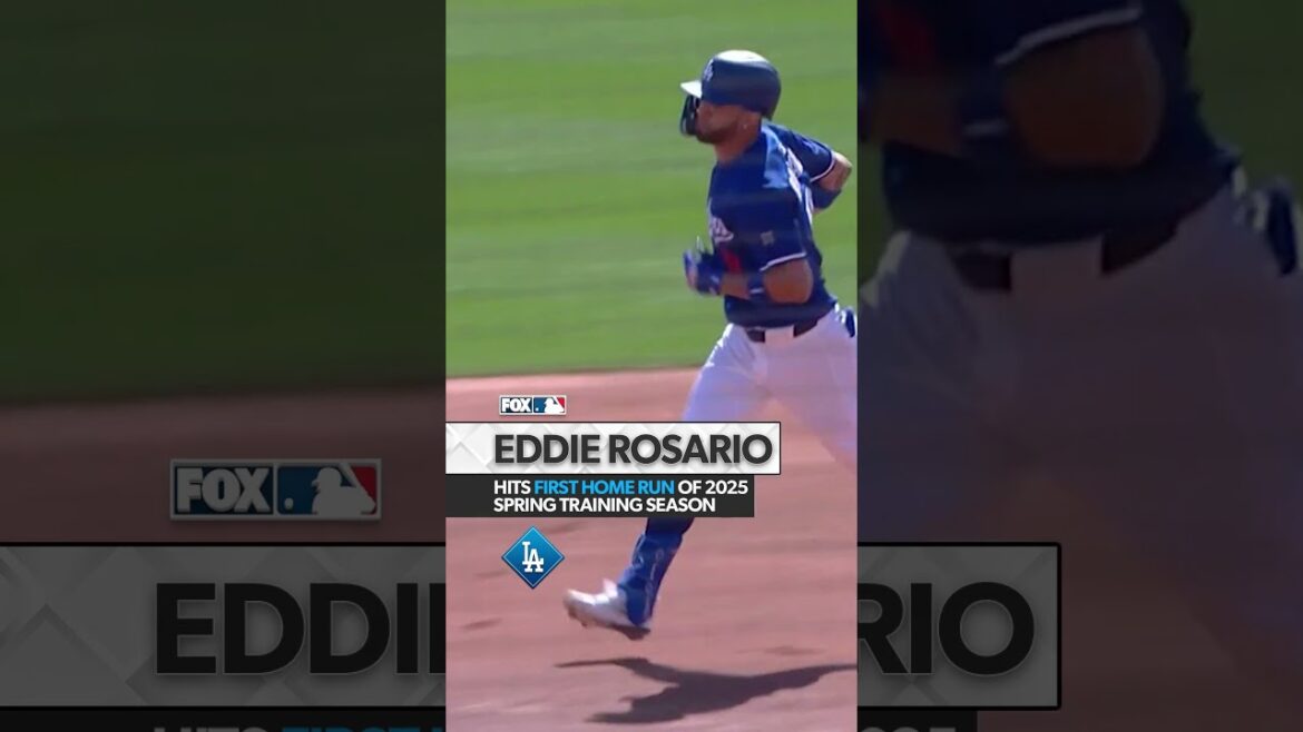 Eddie Rosario's first AB in a Dodgers uniform 😤 #EddieRosario #MLB #Dodgers #springtraining