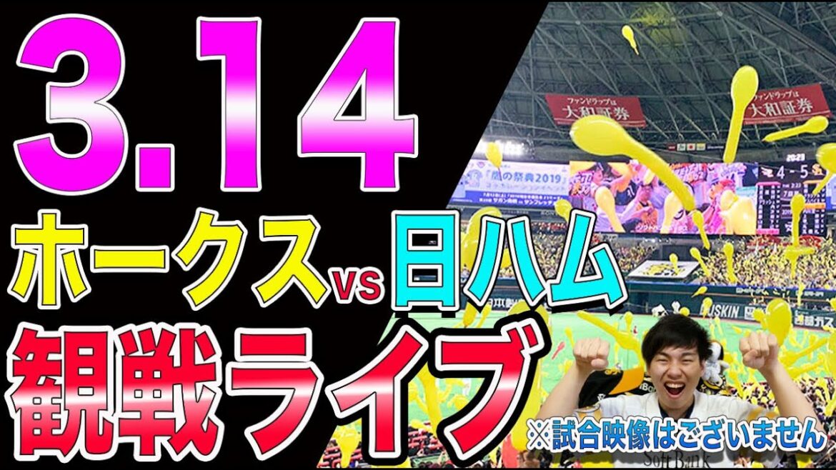 福岡ソフトバンクホークスvs日本ハムファイターズの観戦ライブ!※試合映像はございません 福岡ソフトバンクホークスvs日本ハムファイターズの観戦ライブ!※試合映像はございません
