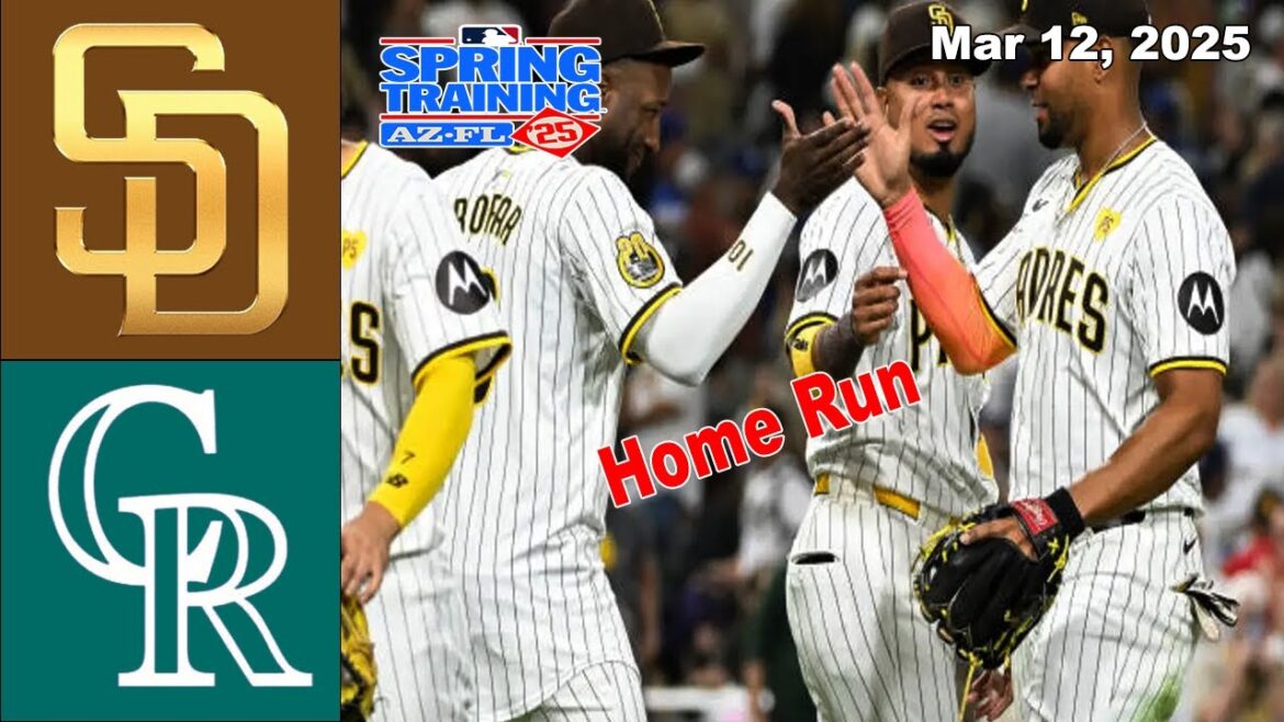San Diego Padres vs Colorado Rockies [FINAL] Mar 12, 2025 FULL GAME | MLB Spring Training 2025