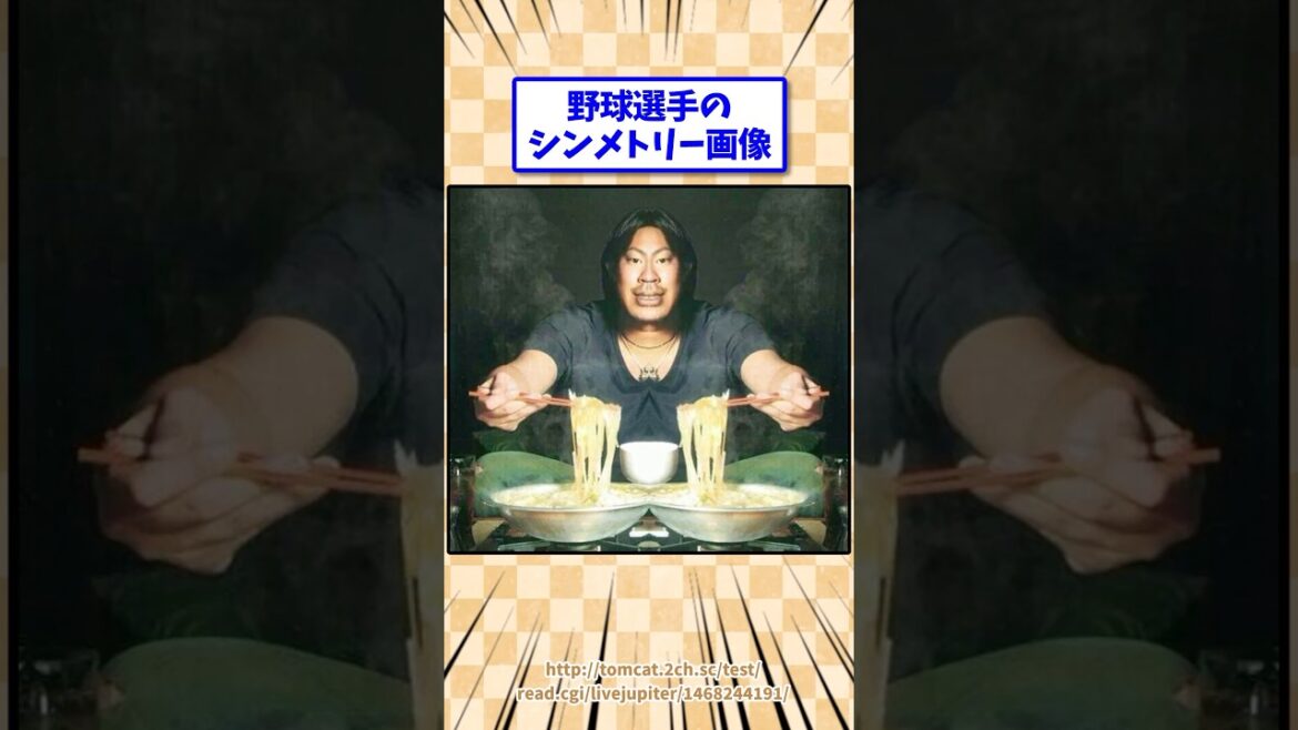 野球選手のシンメトリー画像