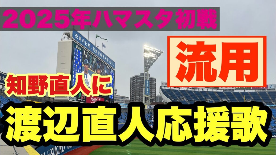 【2025年オープン戦】　横浜DeNAベイスターズ　知野直人選手応援歌（渡辺直人流用）