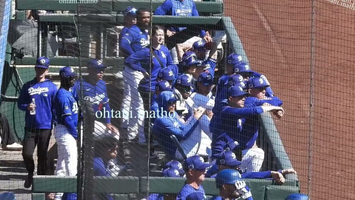 おや？ドジャースベンチに子供がいるぞ。よく見たら、フレディ家のチャーリー！ロハスジュニアも一緒！？ゆるい感じがいいですね。大好きでも大谷翔平選手のお邪魔はしちゃいけないよ。#shoheiohtani