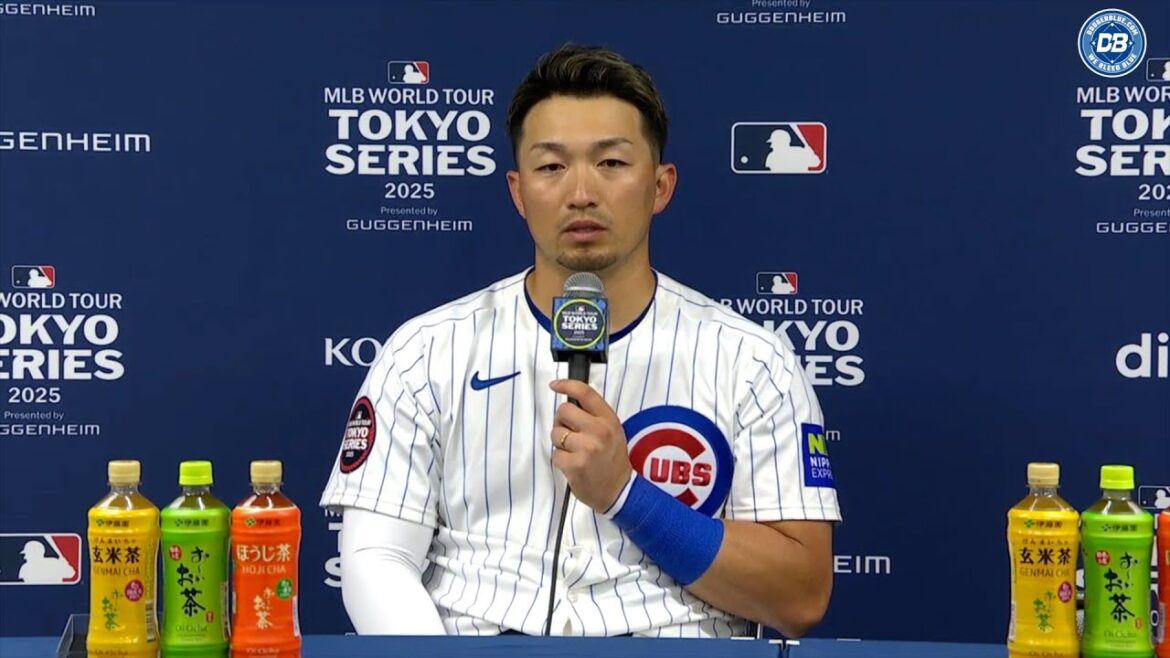 東京シリーズ 鈴木誠也 阪神タイガース戦後の記者会見 (Tokyo Series: Seiya Suzuki press conference after Hanshin Tigers game)