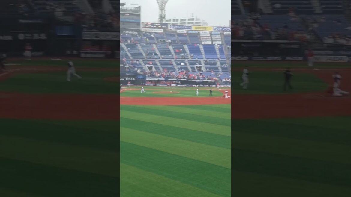 20250312 広島２戦目  ６回表、竹田、ナイス投球、東妻のファインプレーも