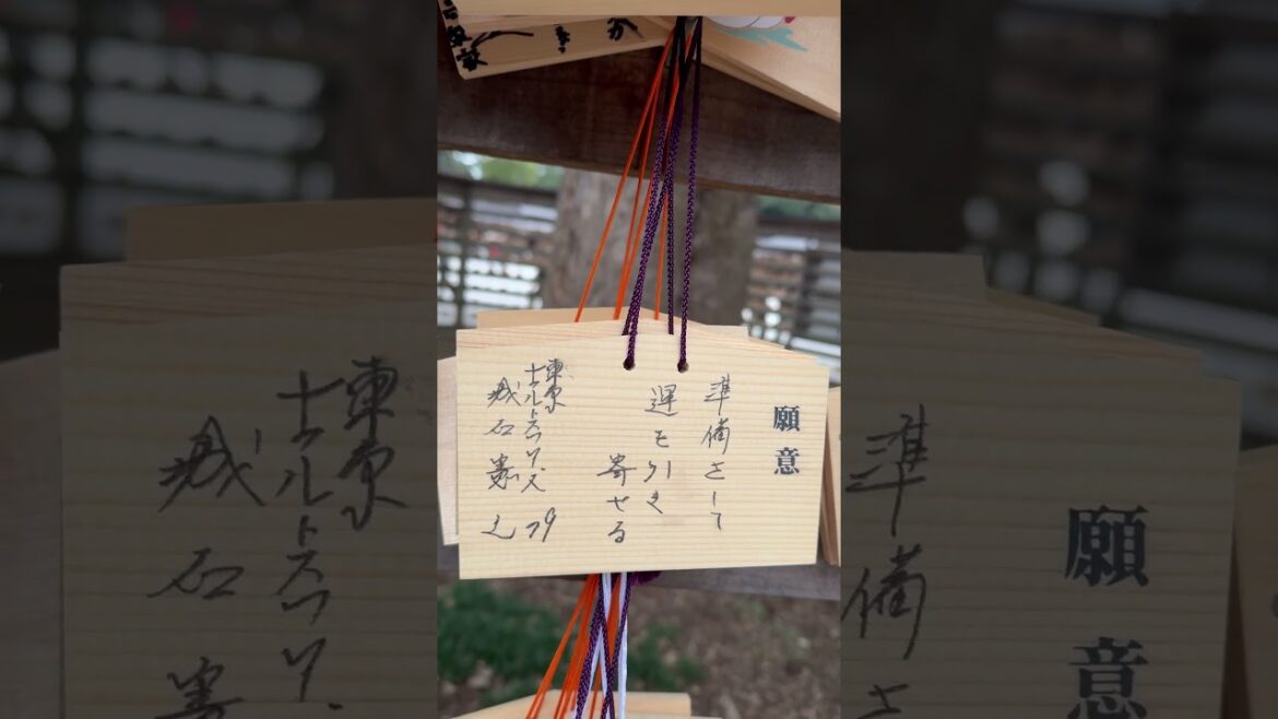 木澤尚文選手、城石コーチの絵馬。願いが叶いますように明治神宮