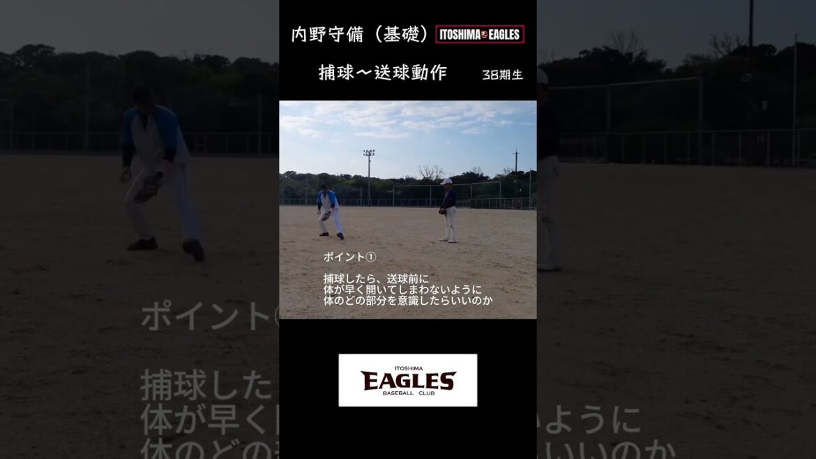 【守備の基礎】送球編 #糸島イーグルス #ポニーリーグ #硬式野球 #イーグルス #守備 #守備練習 #内野守備 #中学生 #ショート  #セカンド