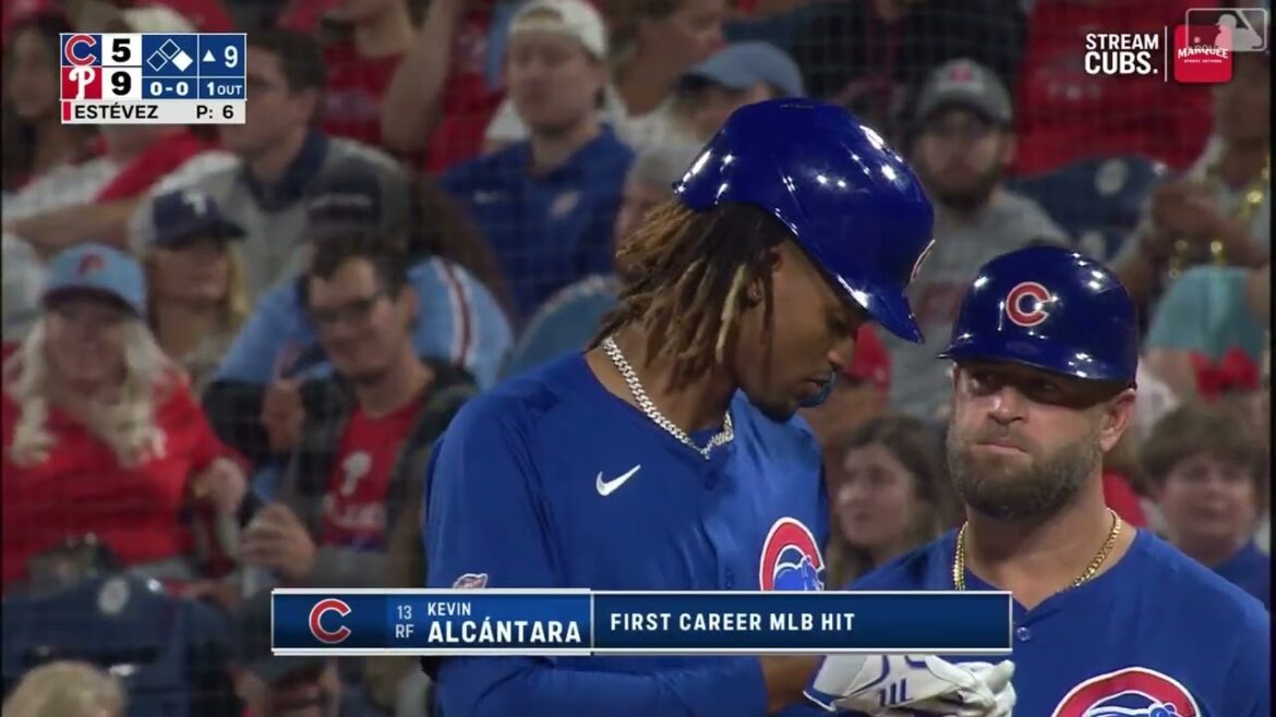 Kevin Alcantara's First Major League Hit