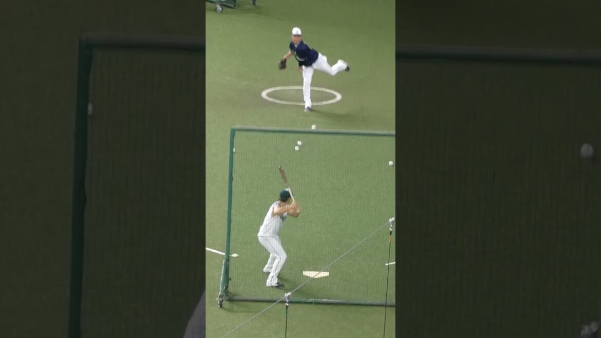 北村 拓己 & 江村 将也 打撃投手　球筋を見る練習？　#東京ヤクルトスワローズ #shorts