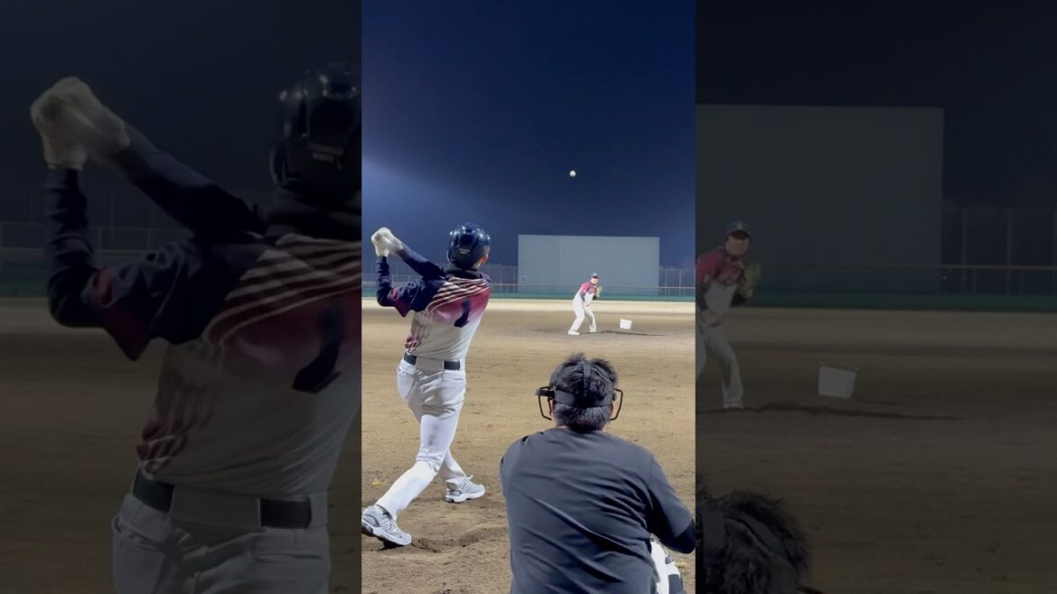 爽快ヒット⚾️ #草野球 #野球 #バッティング