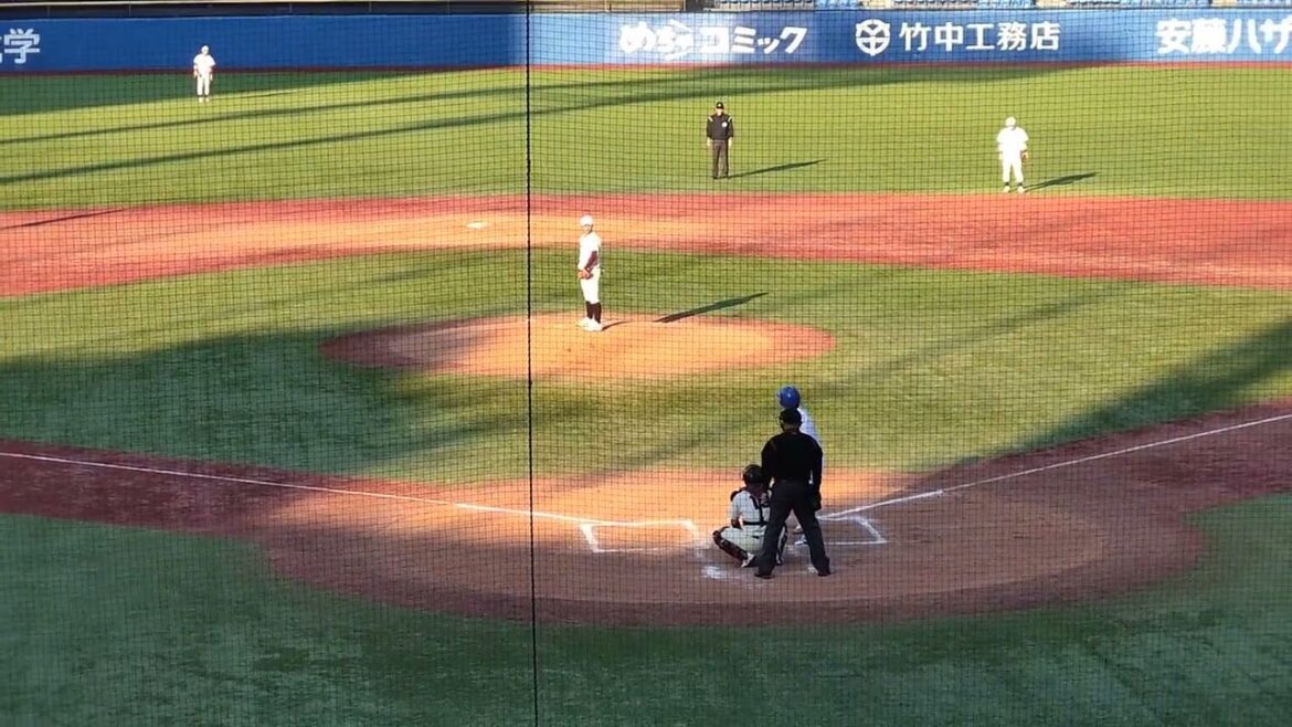 福岡大学 朝吹拓海投手（神村学園高等部）2奪三振含む三者凡退の投球