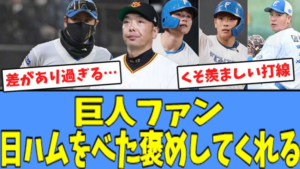 【嬉しい】巨人ファン、日ハムを"べた褒め"してくれる…！！