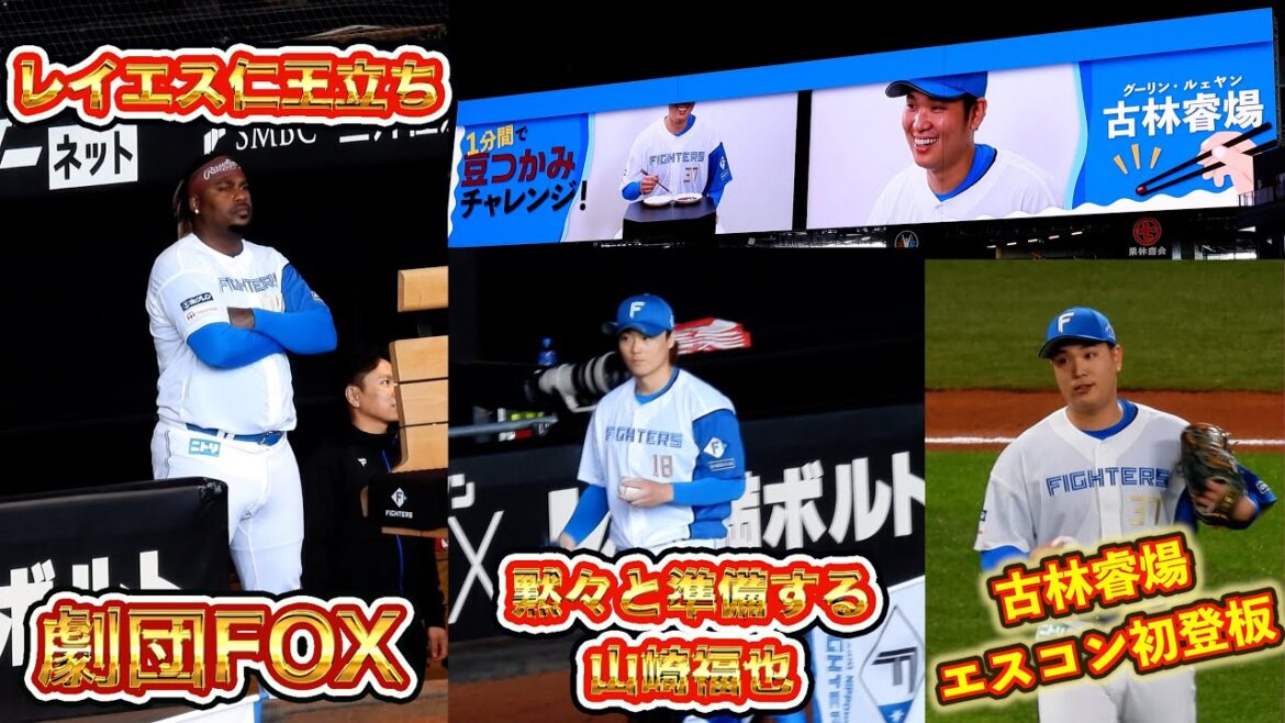 【20250318】劇団FOXと山崎福也の登場シーン、古林睿煬のエスコン初登板