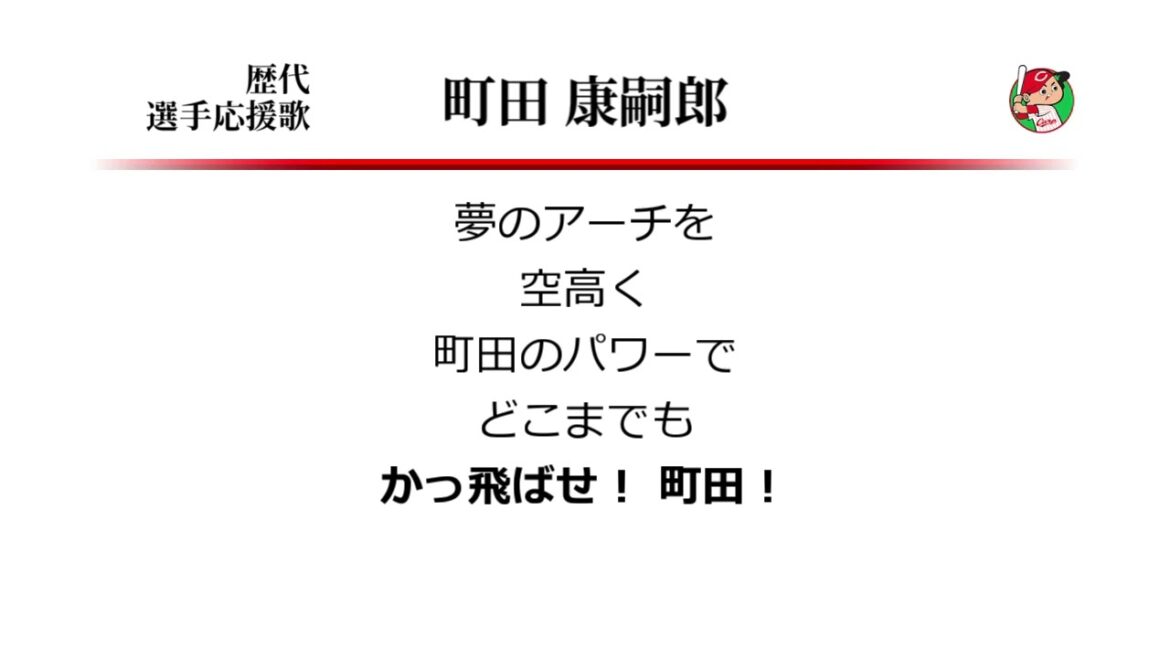 広島東洋カープ 町田康嗣郎 応援歌 ('95作) [MIDI]