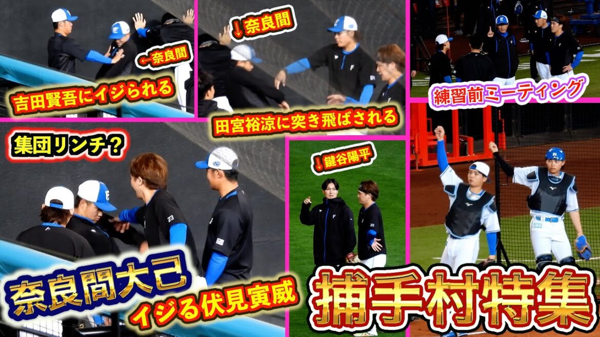 【20250318】『捕手村特集』集団リンチ？😰奈良間大己がイジられる❗（伏見寅威＆田宮裕涼＆郡司裕也＆吉田賢吾）