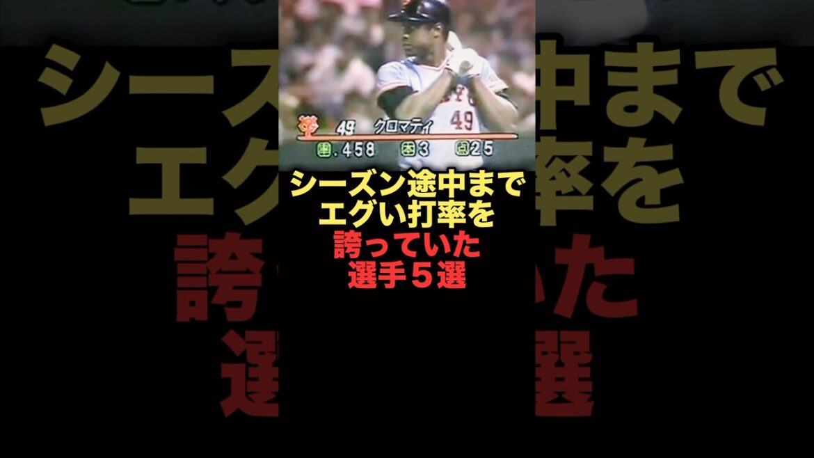 シーズン途中までエグい打率を誇っていた選手５選#プロ野球　#読売ジャイアンツ #広島東洋カープ #近藤健介