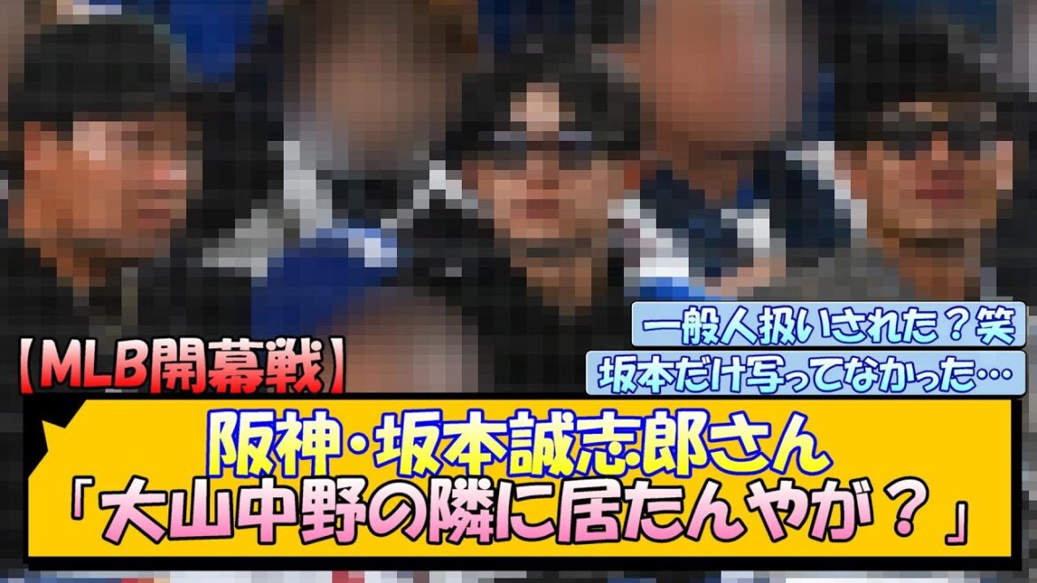 【MLB開幕戦】阪神・坂本誠志郎さん「大山中野の隣に居たんやが？」【なんJ/2ch/5ch/ネット 反応 まとめ/阪神タイガース/藤川球児/プロ野球】